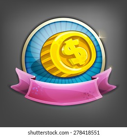 Badges of money. Vector illustration.