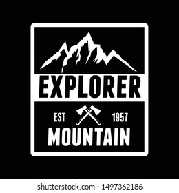 Badges Mountain Outdoor Logo Explorer