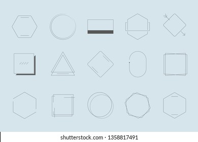 Badges on blue background vector collection