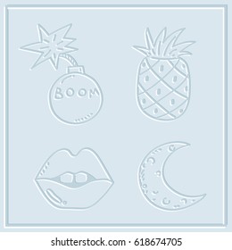 Badges on paper