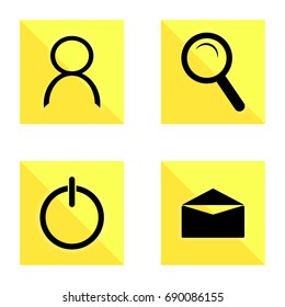 Badges on yellow