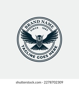 Badges Owl Logos Vintage Design