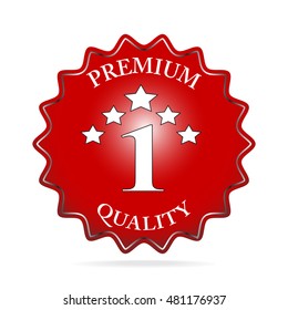 Badges, Premium quality label, vector sale tag illustration