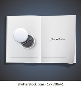 Badges printed on book