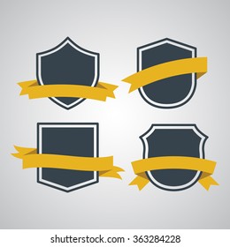 Set Vintage Badges Shapes Stock Vector (royalty Free) 302341736 