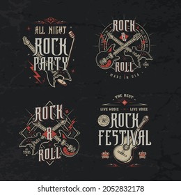 Free Vector  Rock and roll poster