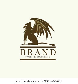 Badges Royal Griffin Heraldic Logo