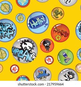 badges seamless background