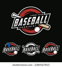 Badges set of baseball team. Baseball logo, emblem set collection, design template