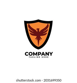 Badges Shield Phoenix Bird Logo