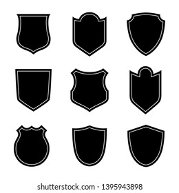 Badges and shields symbol collection vector illustrations