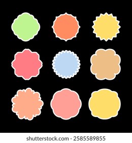 Badges, stickers , frames. Bright set of vector elements for your design