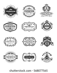 Badges, stickers premium quality isolated on white