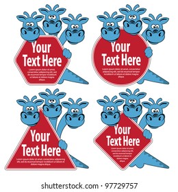 Badges with a symbol of year a dragon. Perfect for preventions or announcements. Grouped for easy editing.