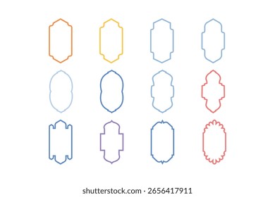 Insignias Diseño de marco de Vertical Línea en negrita - SET 12
