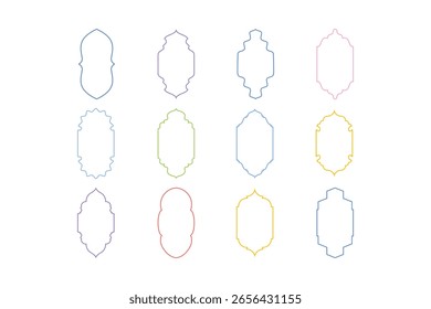 Badges Vertical Frame Design Bold Line- SET 12
