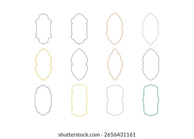 Emblemas Vertical Frame Design Bold Line - SET 12