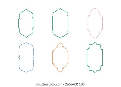 Badges Vertical Frame Design Bold Line- SET 6