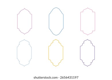 Badges Vertical Frame Design Bold Line- SET 6