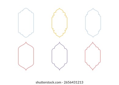 Badges Vertical Frame Design Bold Line- SET 6