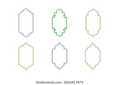 Badges Vertical Frame Design double lines- SET 6