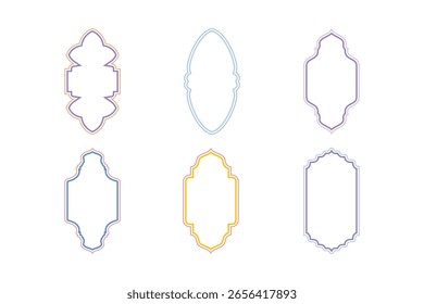 Emblemas Vertical Frame Design linhas duplas - SET 6