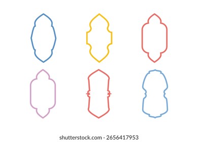 Badges Vertical Frame Design double lines- SET 6
