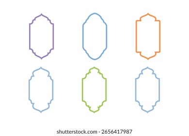 Badges Vertical Frame Design double lines- SET 6
