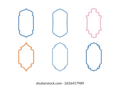 Insignias Vertical Frame Design líneas dobles- SET 6
