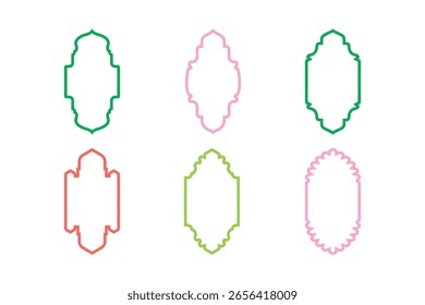 Insignias Vertical Frame Design líneas dobles- SET 6
