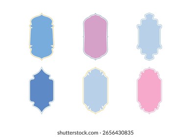 Insignias Vertical Diseño del marco Glifo - SET 6