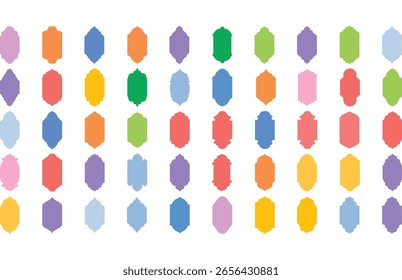 Badges Vertical Frame Design Glyph - SET 50