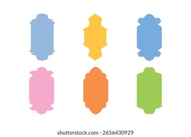 Insignias Vertical Diseño del marco Glifo - SET 6
