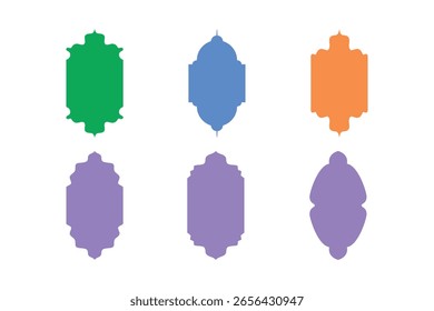 Insignias Vertical Diseño del marco Glifo - SET 6
