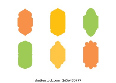 Badges Vertical Frame Design Glyph - SET 6