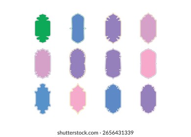 Insignias Vertical Diseño del marco Glifo - SET 12