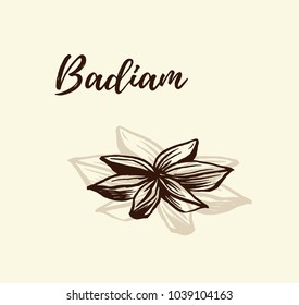 Badiam ink sketch vector