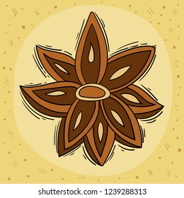Badian on light brown background