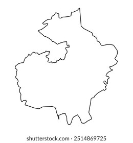 Badin district map, administrative division of Pakistan. Vector illustration.