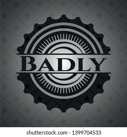 Badly dark icon or emblem. Vector Illustration. Detailed.