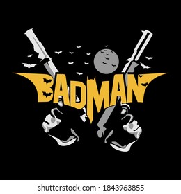 Badman super hero parody t shirt design