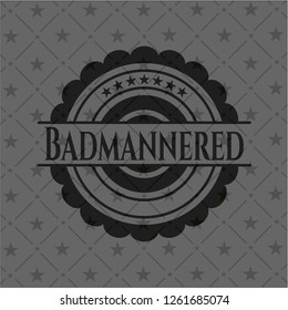 Badmannered dark emblem. Retro