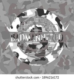 Maleducado en textura camuflada gris 