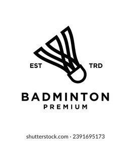 Badminton abstract icon design illustration template