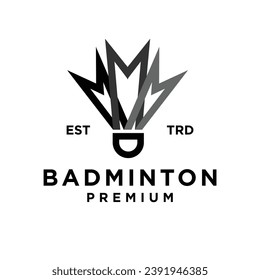 Badminton abstract icon design illustration template