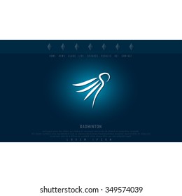 Badminton Aqua Black Freehand Sketch Graphic Design Vector Illustration EPS10
