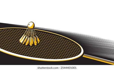 Badminton background design. Vector illustration of sports concept
