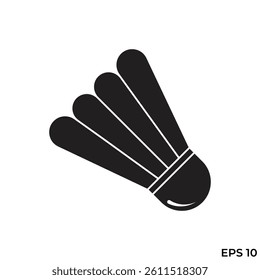 badminton ball flat icon vector