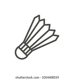 Badminton ball icon vector. Line badminton symbol. Trendy flat outline ui sign design. Thin linear graphic pictogram for web site, mobile application. Logo illustration. Eps10. - Shutterstock ID 1054408559