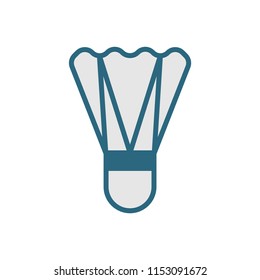 Badminton ball icon vector - Line badminton symbol - Trendy flat outline sign design - Badminton Feather icon vector